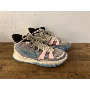 Nike Kyrie 7 Shoes Mens Size 8.5 Pale Ivory Chlorine Blue Sneakers CZ0141-100